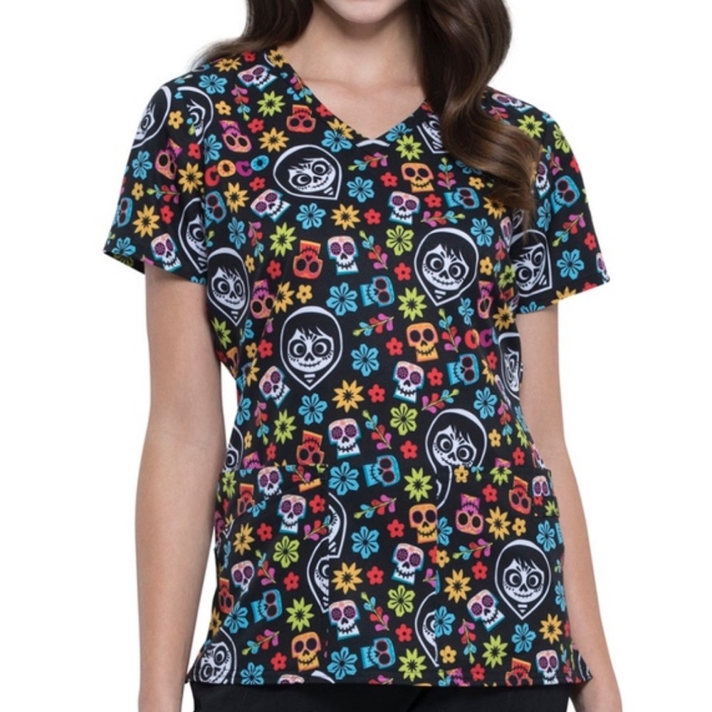 Disney’s Coco Halloween/Day of the Dead Scrub Top